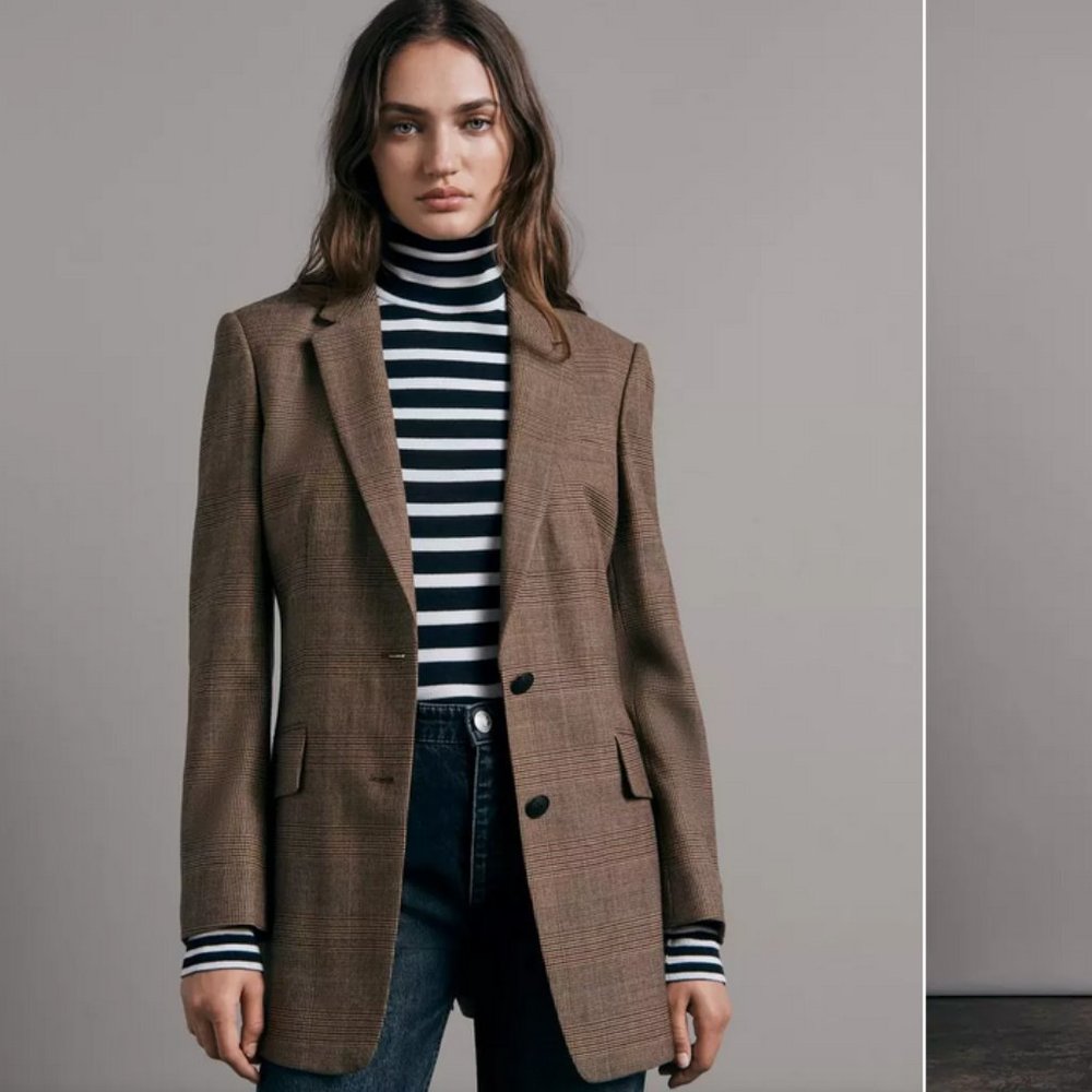 Charles Wool Plaid Blazer